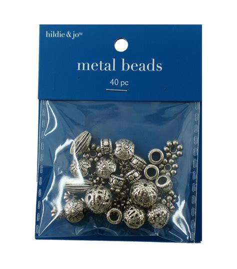 40pc Silver Metal Cast Spacer Beads by hildie & jo 